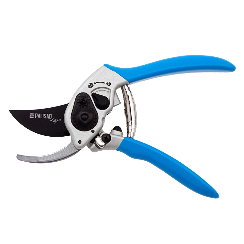 Секатор прямого реза, 210 мм, регулировка захвата, алюминиевые рукоятки, Luxe, Palisad (60470)