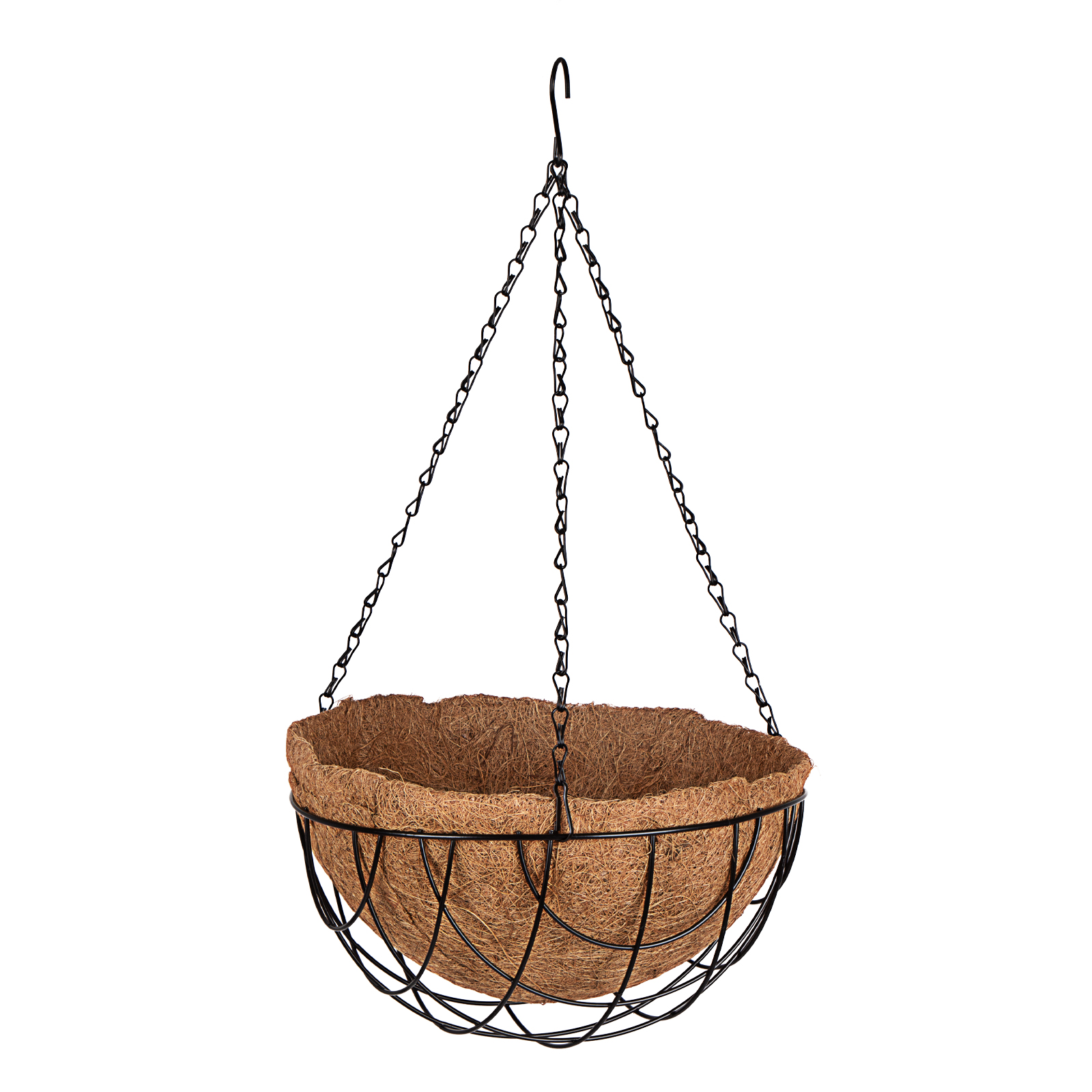 Кашпо подвесное с вкладышем из коковиты, полукруглое D 30 см Palisad (69017)