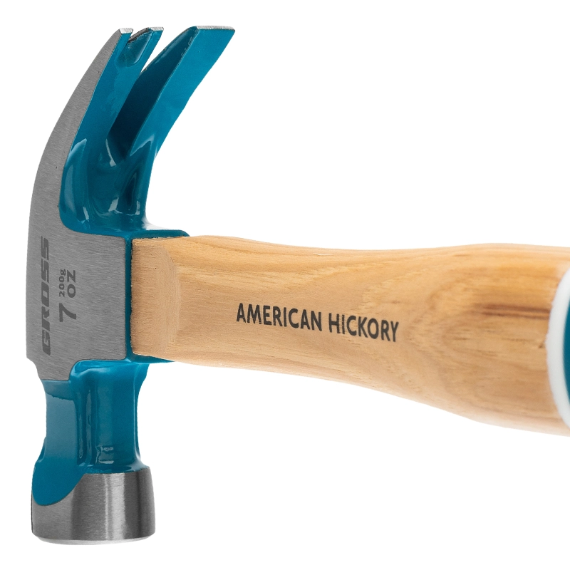 Молоток-гвоздодер, 200 г, угол 45, магнит, обрезиненная рукоятка American hickory GROSS (10414)