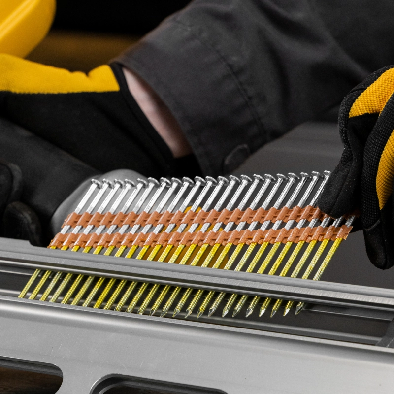 Гвозди для пнев. нейлера (оцинк.) длина - 90 мм, диам. - 3,05 мм, 2000 шт. Denzel (57690)