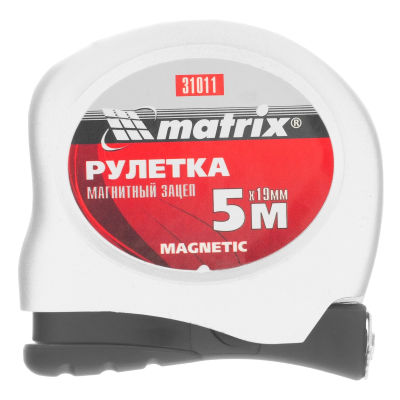 Рулетка Magnetic,5 м х 19 мм,магнитный зацеп Matrix (31011)