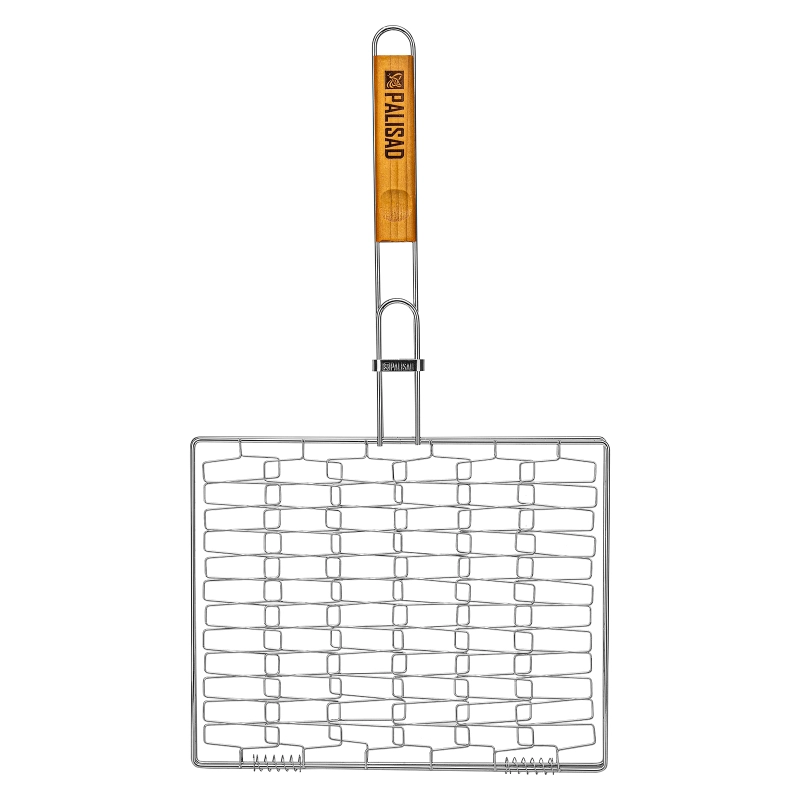 Решетка гриль 350 х 280 мм, универсальная, эластичное плетение, хромированная Camping Palisad (69551)