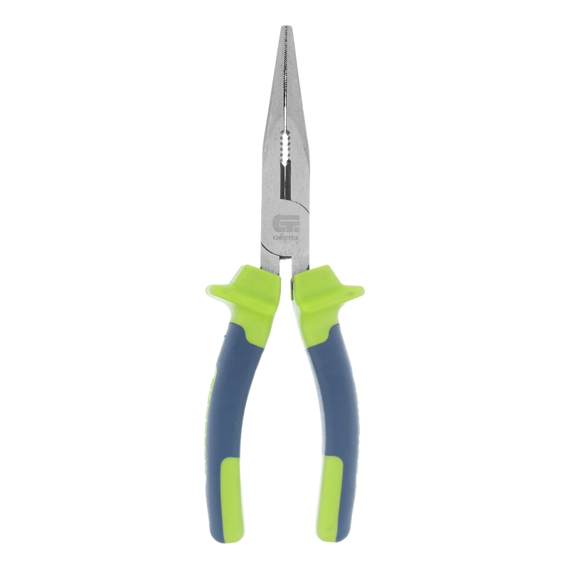 Длинногубцы прямые, 180 мм, двухкомпонентные рукоятки Сибртех (17105)