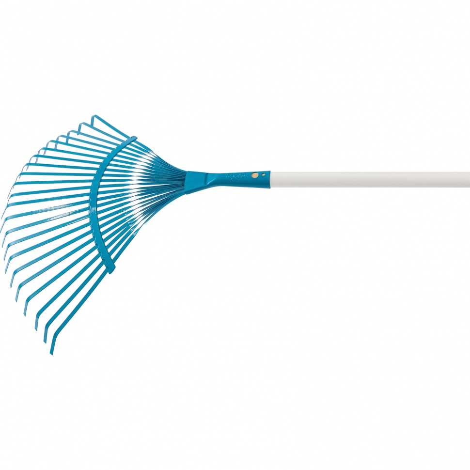 Грабли веерные стальные, 420 х 1550 мм, 22 плоских зуба, лакированный черенок, Luxe, Palisad (61788)