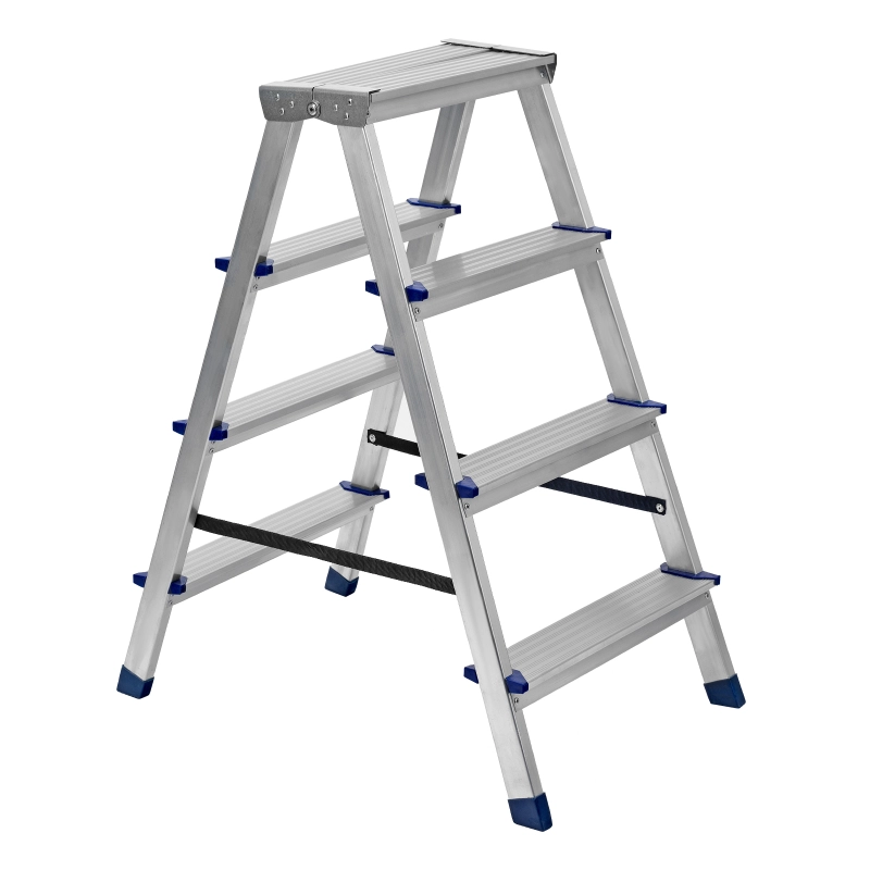 Стремянка двусторонняя 4 ступени, алюминиевая, Сибртех (97924)
