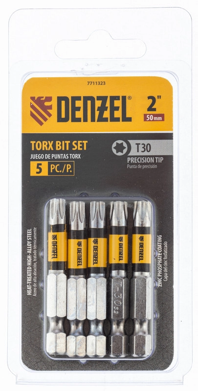 Бита T30x50, 5 шт. Denzel (7711323)
