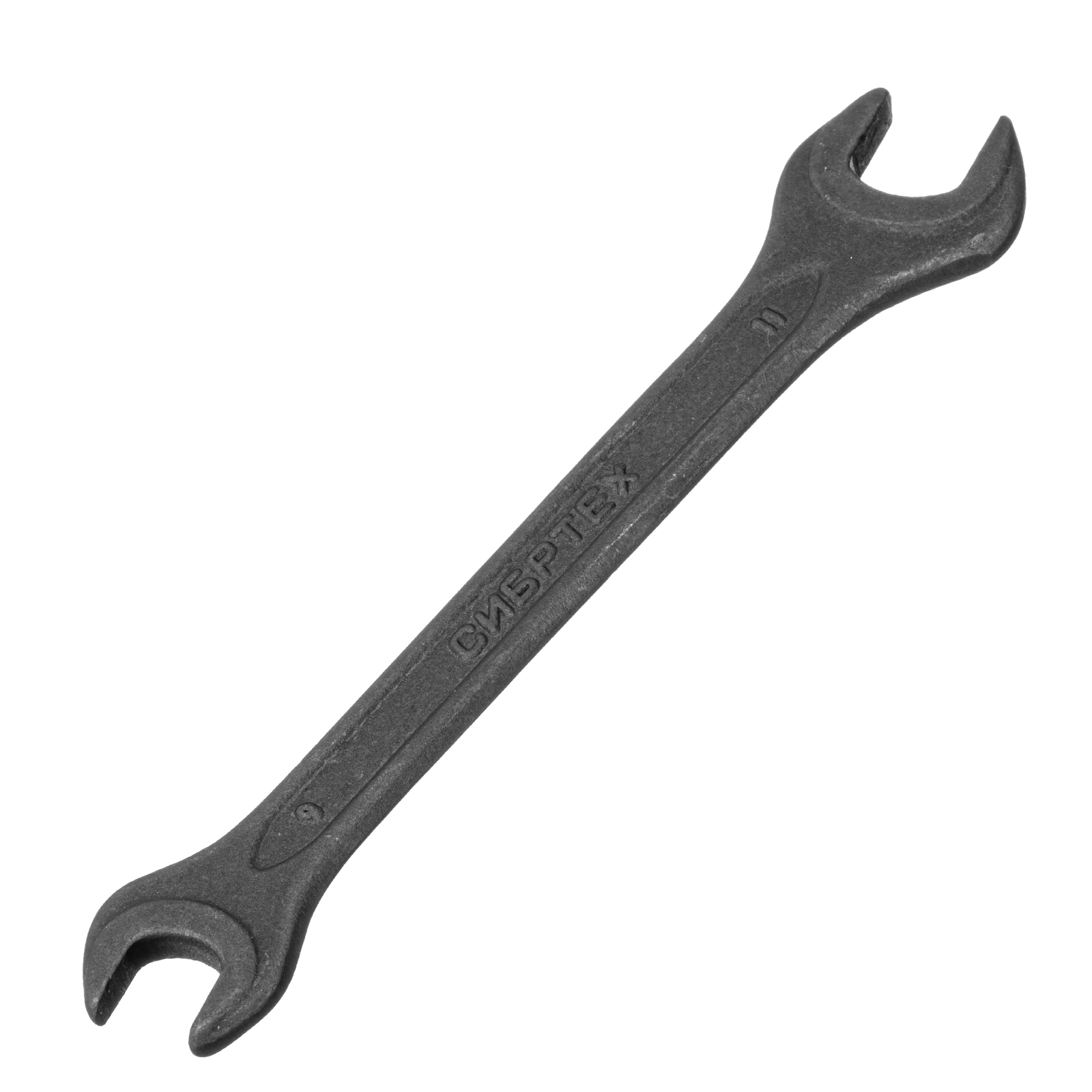 Ключ рожковый, 9 х 11 мм, CrV, фосфатированный Сибртех (14322)