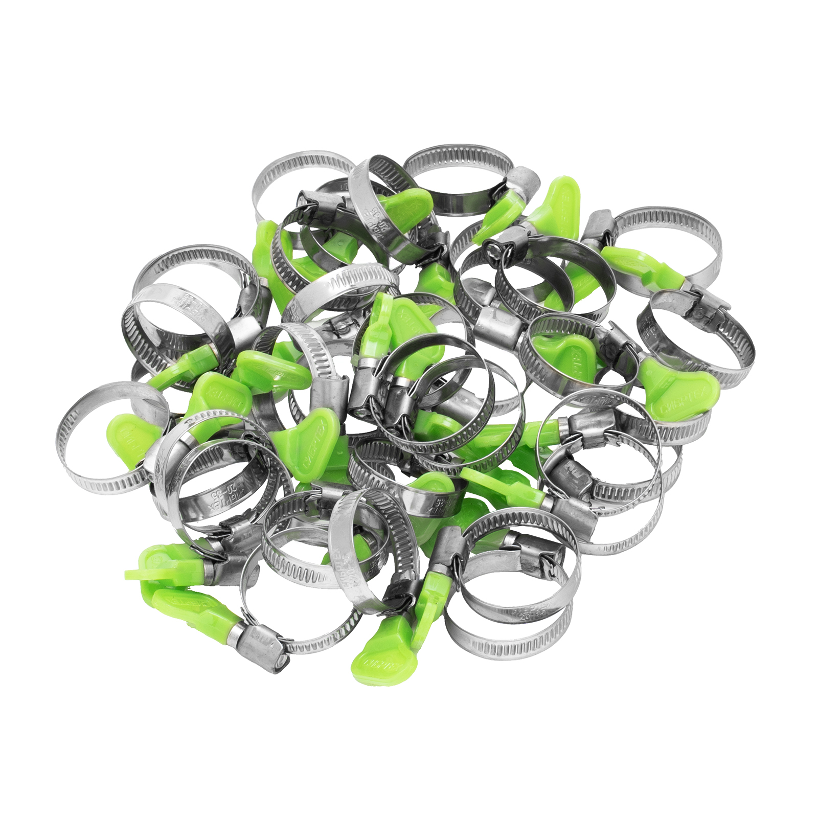 Хомуты металлические элемент крепления с формой ключа 25-40 мм, 50 штук в упаковке Сибртех (47551)