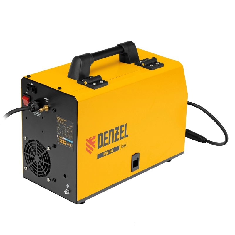 Аппарат инвертор. полуавтомат. cварки IMIG-160 Synergy, 160 А, ПВ 60%, катушка 5 кг Denzel (94314)