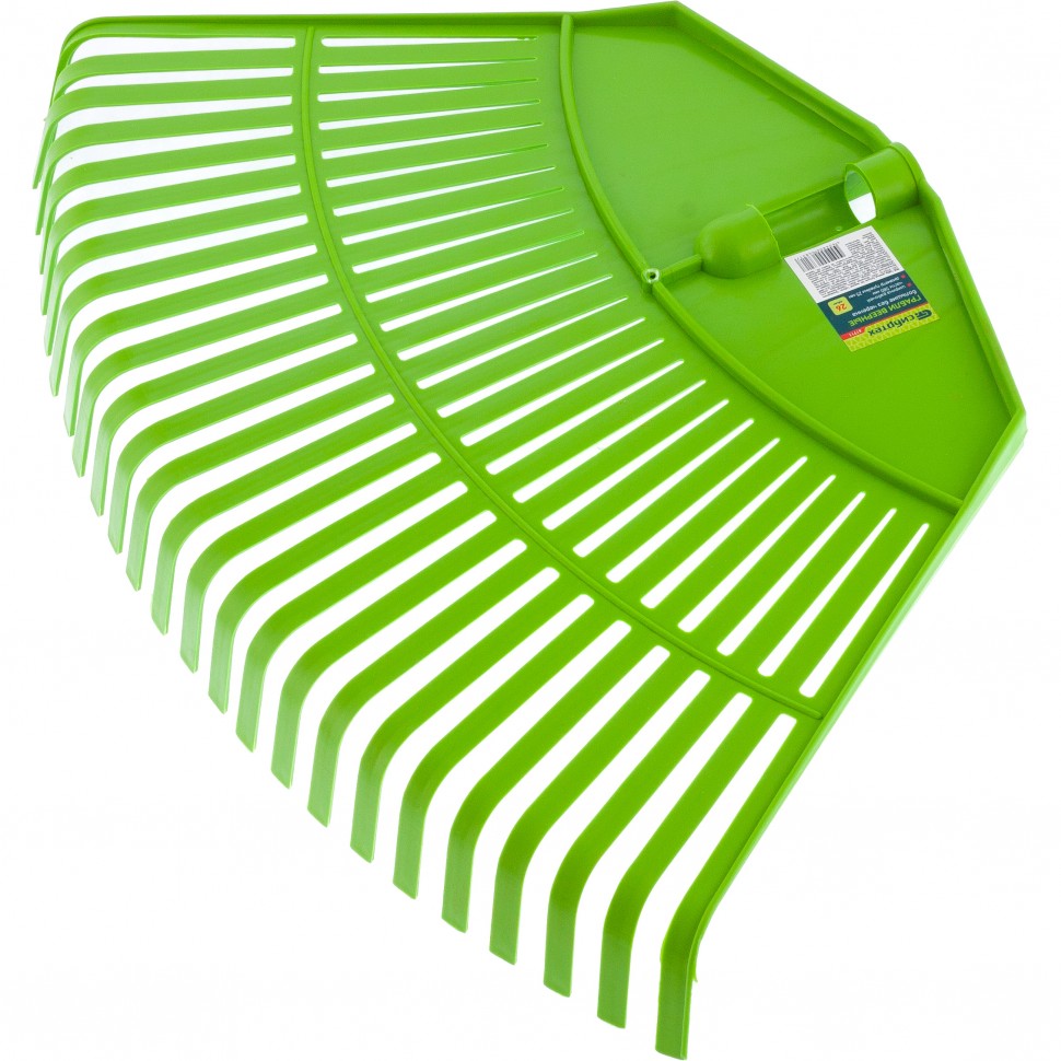 Грабли веерные пластиковые, 580 мм, 26 плоских зубьев, без черенка, Сибртех (61711)