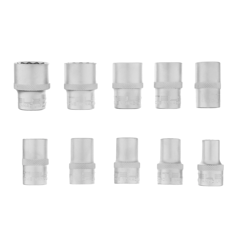 Набор торцевых головок, 1/2, двенадцатигранные, CrV, 10 шт, 10-22 мм Stels (13638)