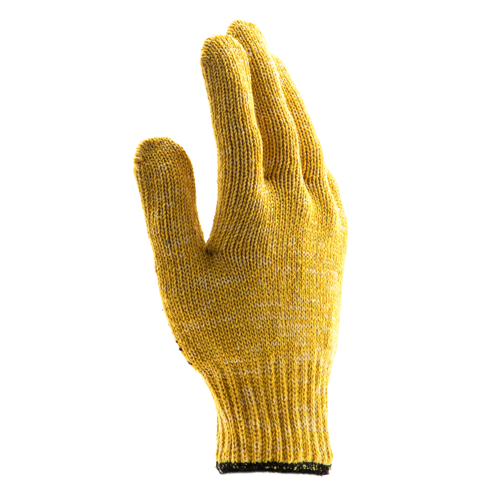 Перчатки трикотажные усиленные, гелевое ПВХ-покрытие, 7 класс, желтые Сибртех (68180)