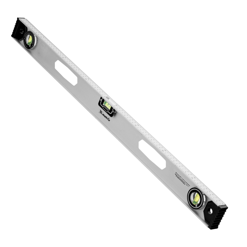 Уровень алюминиевый "Рельс", 800 мм, 3 глазка (1 поворотный) Matrix (34026)