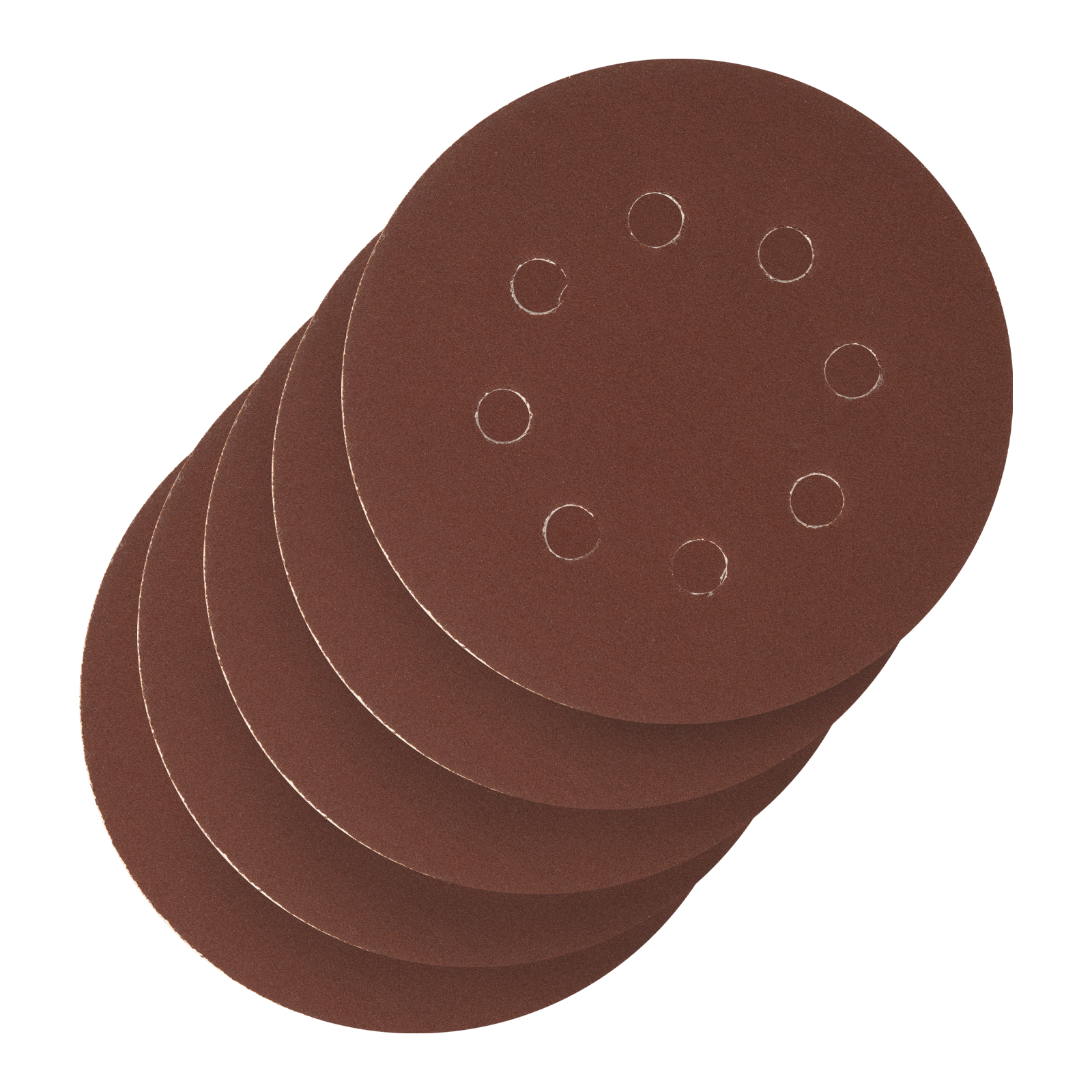 Круг абразивный на ворсовой подложке под "липучку", перфорированный, P 240, 125 мм, 5 шт Сибртех (738117)