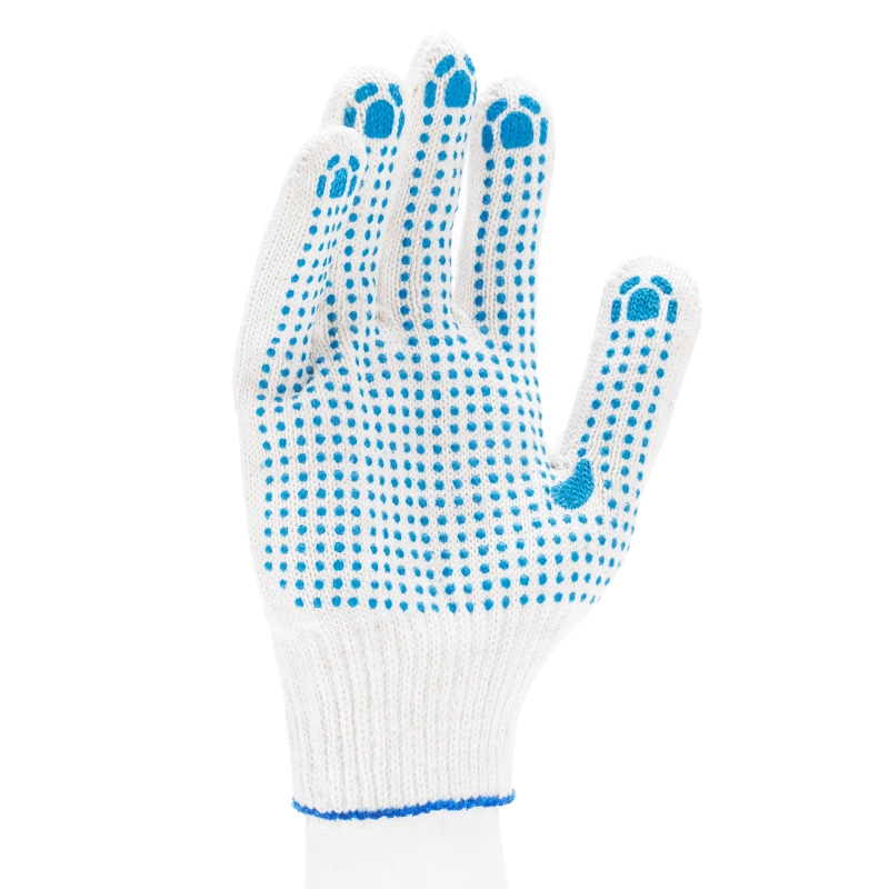 Перчатки х/б, ПВХ покрытие, "Точка", 10 класс, стикер (67702)