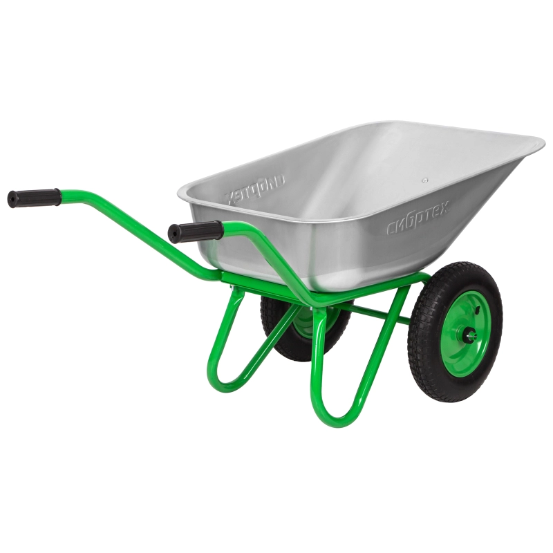 Тачка садово-строительная 2-х колесная, грузоподъемность 230 кг, объем 90 л Сибртех (689643)