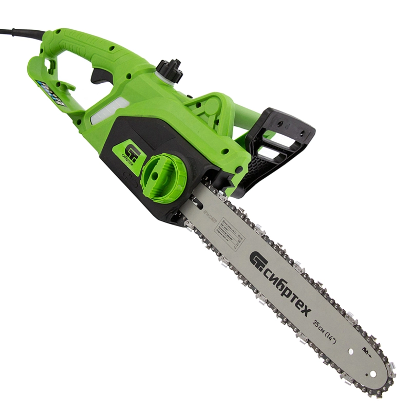 Пила цепная электрическая ПЦЭ-1800П с поперечным двигателем, 1.8 кВт, 14'' (35 см) Сибртех (95612)