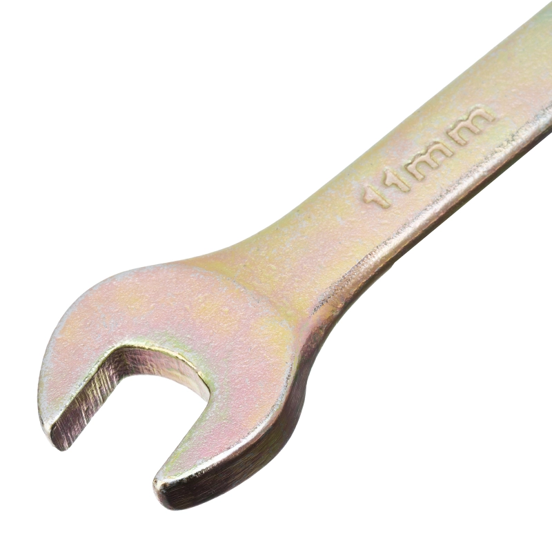 Ключ комбинированный, 11 мм, желтый цинк Сибртех (14977)