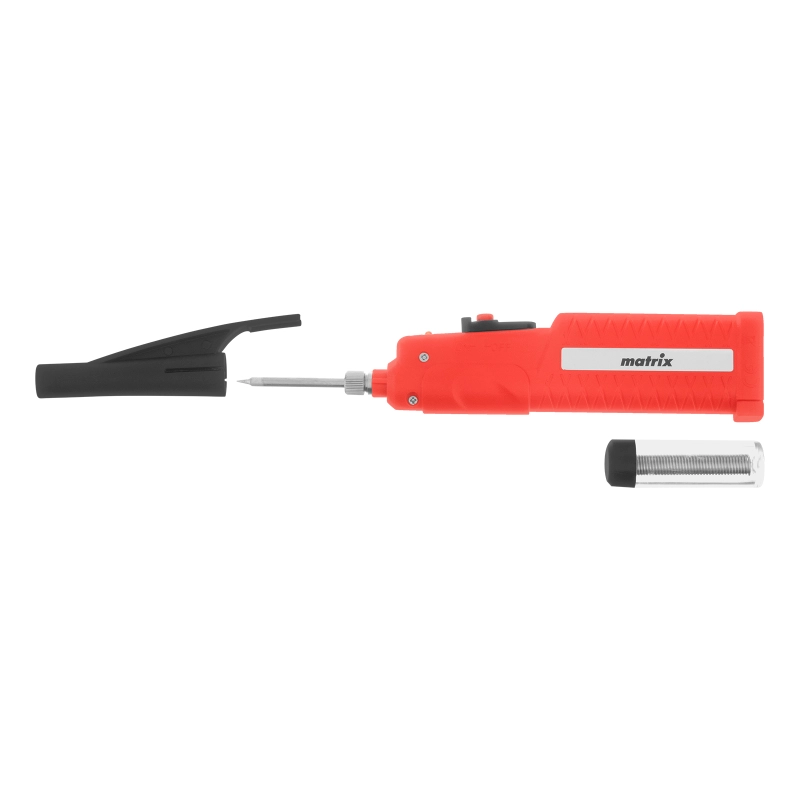 Паяльник беспроводной 4.5 В, 8 Вт, 350°С, припой 10 г, работа от элементов питания 3хАА Matrix (91352)