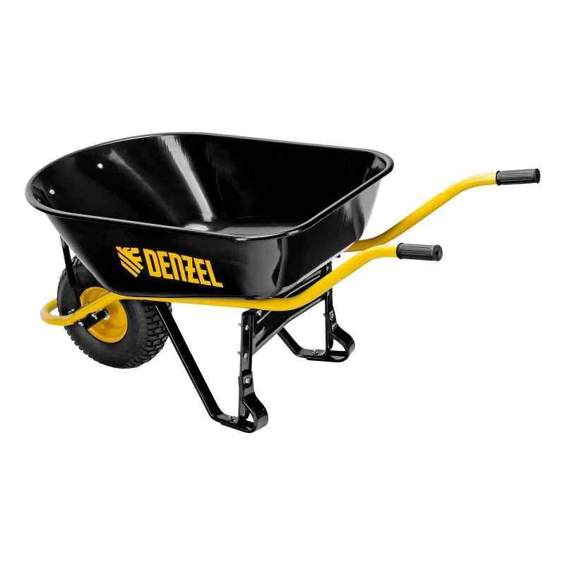 Тачка строительная, усиленная, объем 130 л, 230 кг, колесо 15х6.00-6 Denzel (689965)