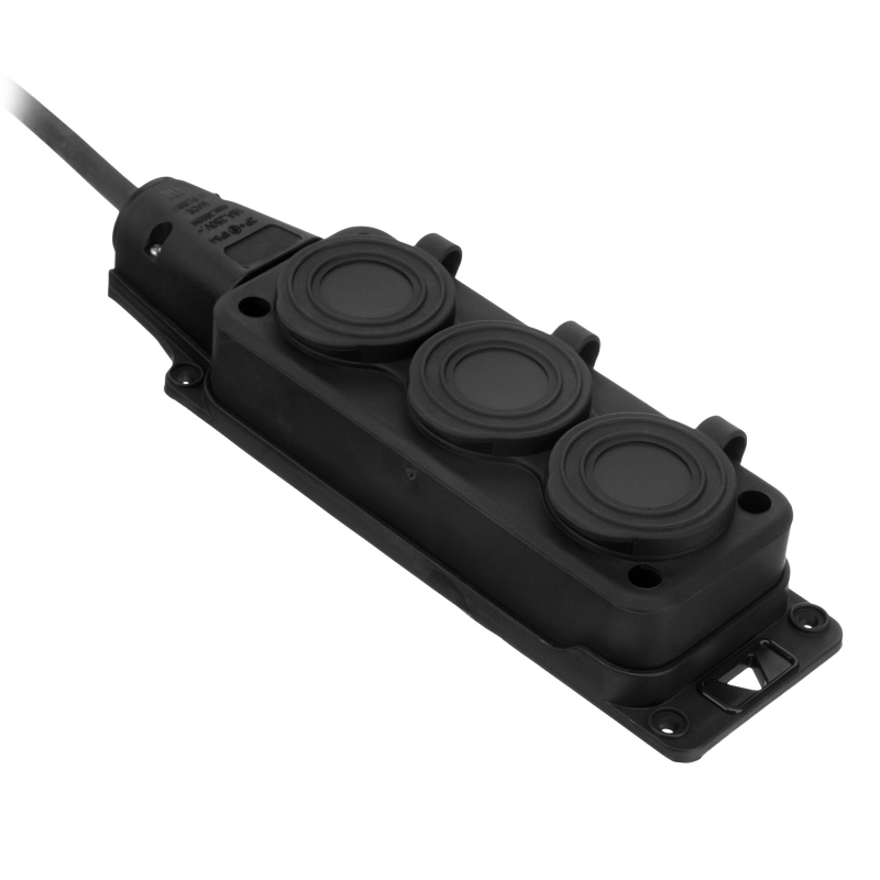 Удлинитель-шнур силовой Top Series, КГТТ, 20м, 3 розетки, 3 x 2,5 мм Denzel (37423)