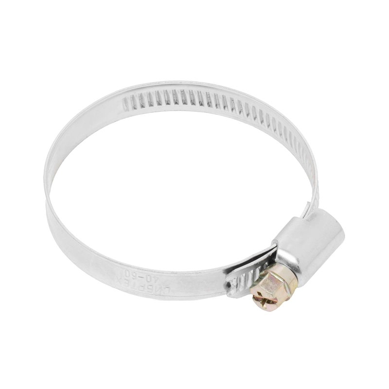 Хомуты металлические, Стандартное болтовое крепление 40-60 мм, 50 штук в упаковке, ширина 9 мм Сибртех (47562)