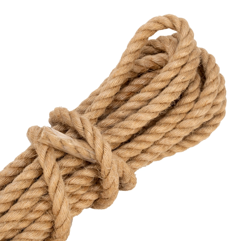 Веревка джутовая, L 10 м, крученая, D 8 мм Сибртех (94013)