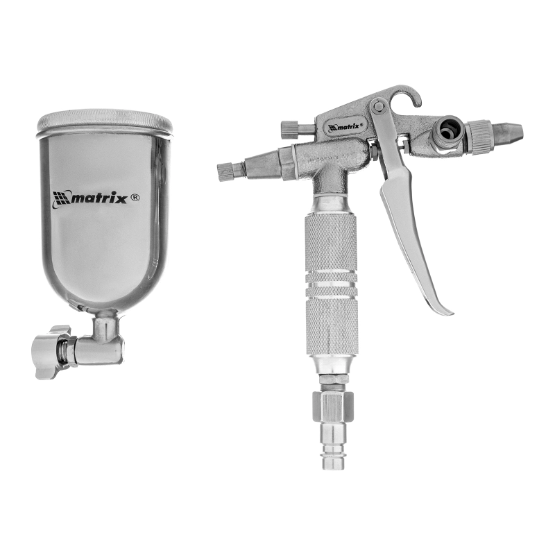 Краскораспылитель пневматический для финишных работ с верхним бачком V 0,1 л, сопло D 0.5 мм Matrix (57318)
