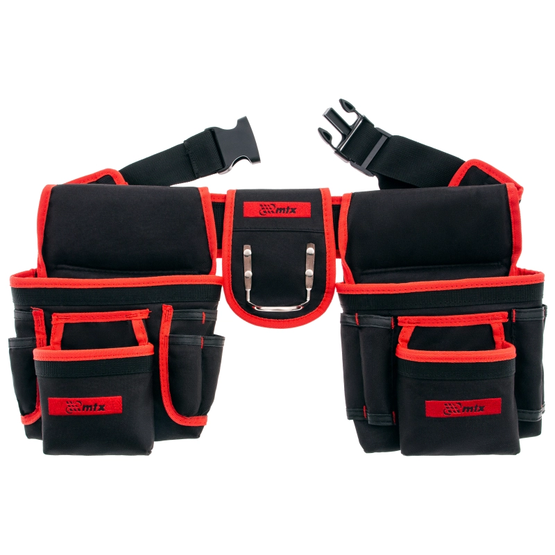 Сумка-пояс двойная, 20 карманов, держатель для молотка Matrix (90240)