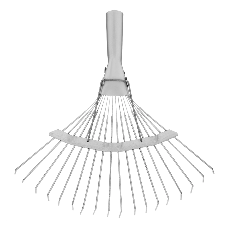 Грабли веерные стальные, 350 мм, 18 круглых зубьев, оцинкованные, без черенка, Сибртех (61780)