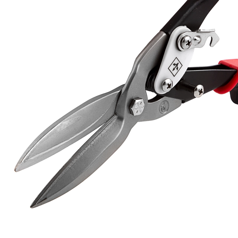 Ножницы по металлу, удлиненные, 290 мм, прямой рез, CrMo, двухкомпонентные обрезиненные рукоятки, PRO Matrix (78328)