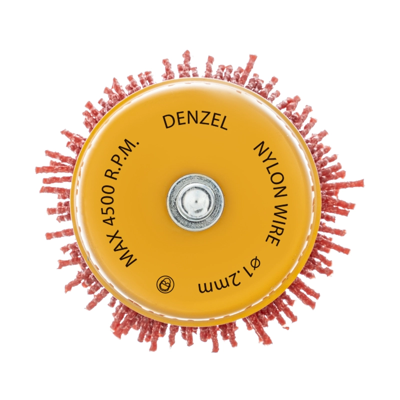 Щетка для дрели, 65 мм, Чашка, со шпилькой, нейлоновая щетина Denzel (74435)