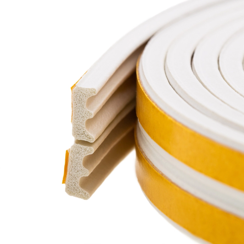 Уплотнитель резиновый, 6 м, профиль "E", белый Сибртех (88917)