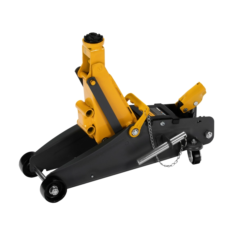 Домкрат гидравлический подкатной с фиксатором, 2,8 т, 135-385 мм, в кейсе Denzel (51156)