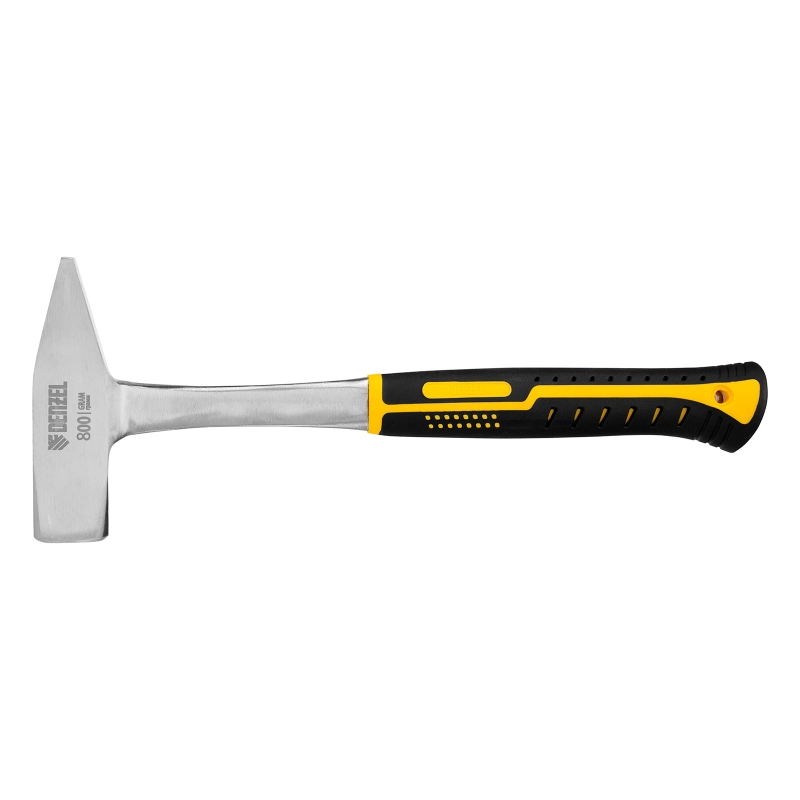 Молоток слесарный 800 г, цельнометаллический, двухкомпонентная рукоятка Denzel (10405)