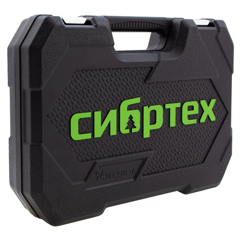 Набор инструментов 108 предметов, CrV, 1/2", 1/4" Сибртех (13511)