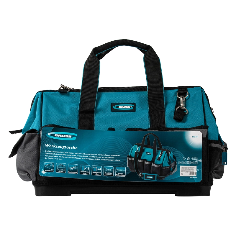 Сумка для инструмента HanD Werker, 42 кармана, дно пластик, наплечный ремень, 475 х 260 х 360 мм Gross (90273)