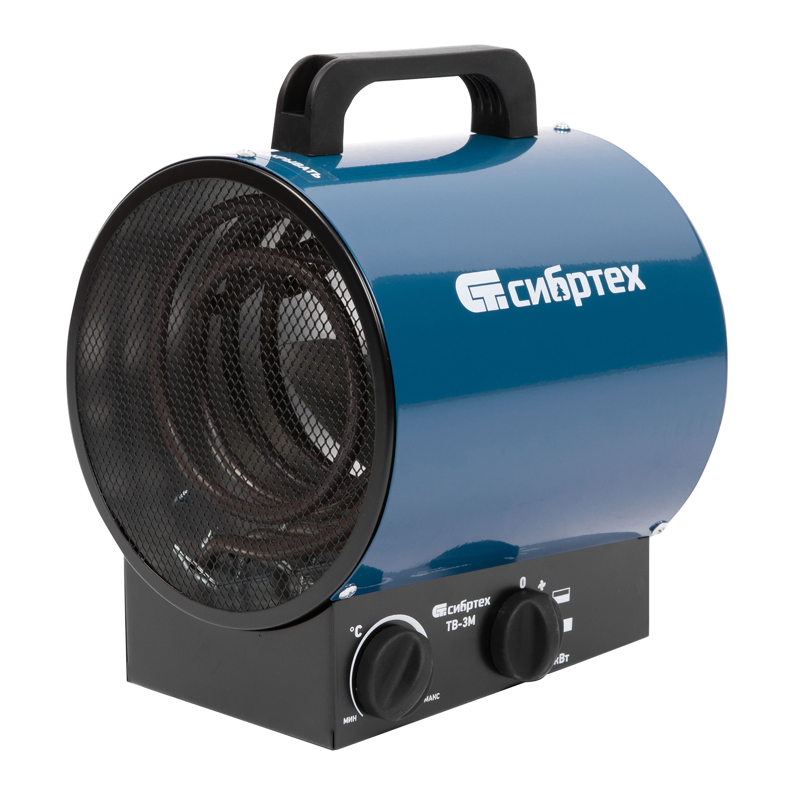 Тепловая пушка ТВ-3М (тепловентилятор) 230 В, 3 режима: вентилятор/1500 Вт /3000 Вт Сибртех (96437)