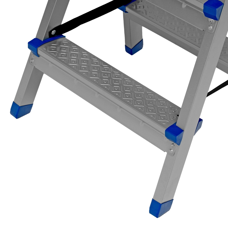 Стремянка двухсторонняя 2 ступени, сталь профиль, стальные ступени, Сибртех (97982)