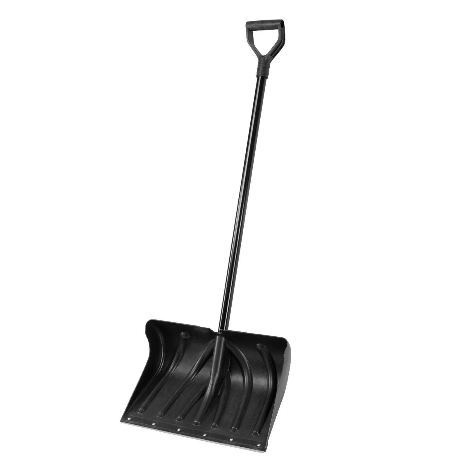 Лопата для уборки снега пластиковая, 490х325х1380 мм, стальной черенок, Palisad (61661)