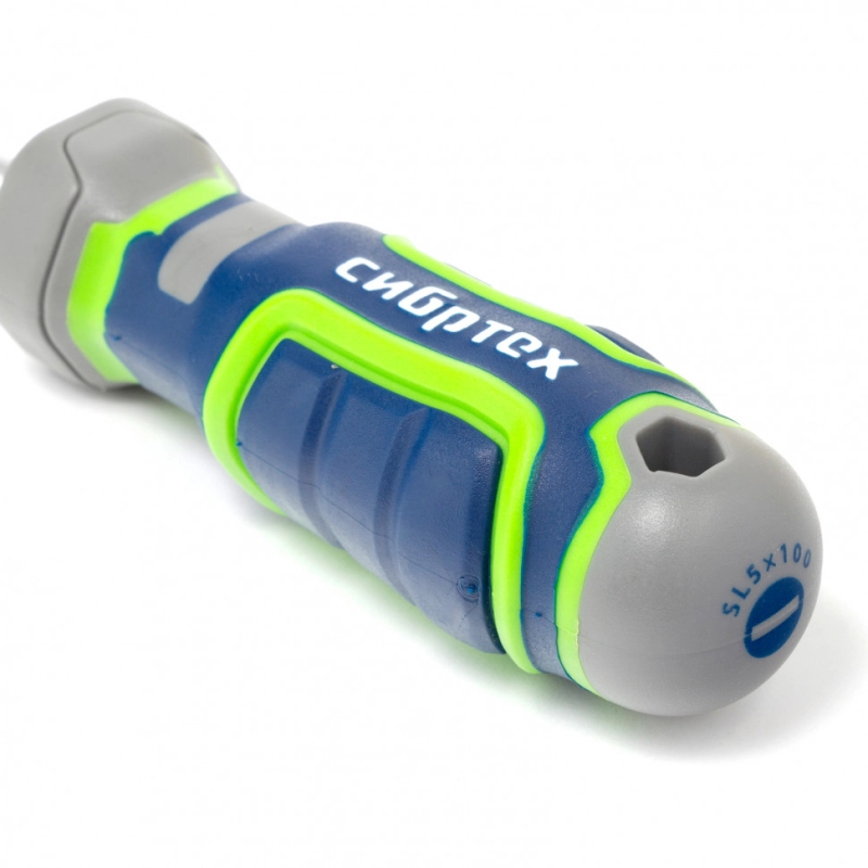 Отвертка SL5 х 100 мм, CrV, четырехкомпонентная рукоятка Сибртех (12264)