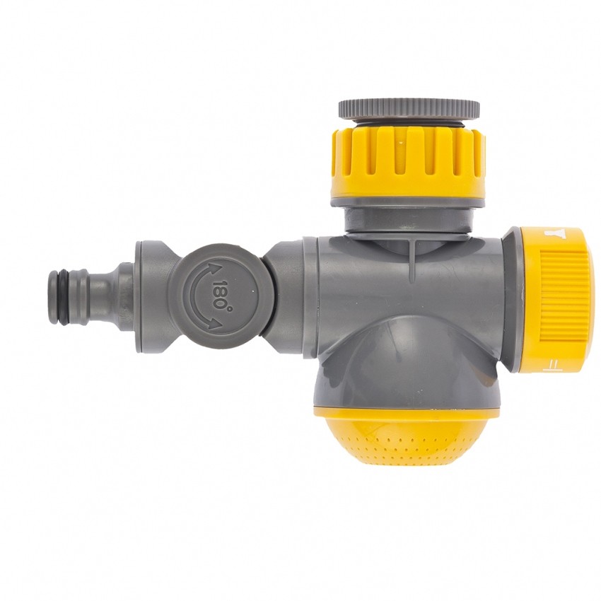 Соединитель для крана с внутренней резьбой 1/2-3/4 с переключателем и шарниром Palisad Luxe (66253)