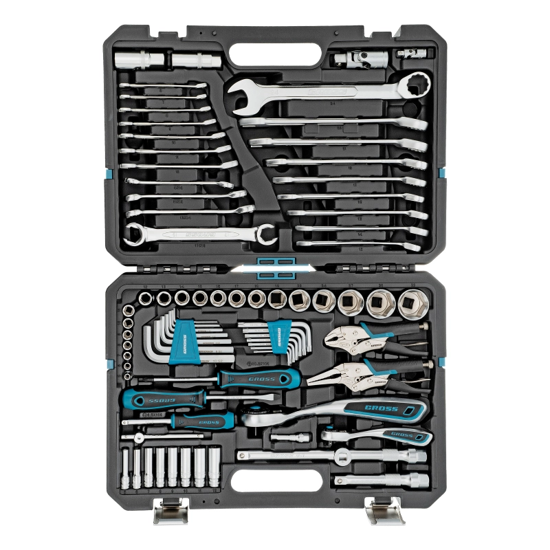 Набор инструментов, 1/4", 1/2", CrV, 120 зубьев, 78 предметов Gross (14148)