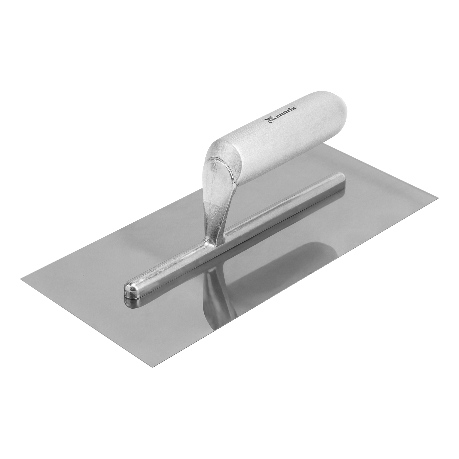 Гладилка стальная, 280 х 130 мм, зеркальная полировка, деревянная ручка Matrix (86732)