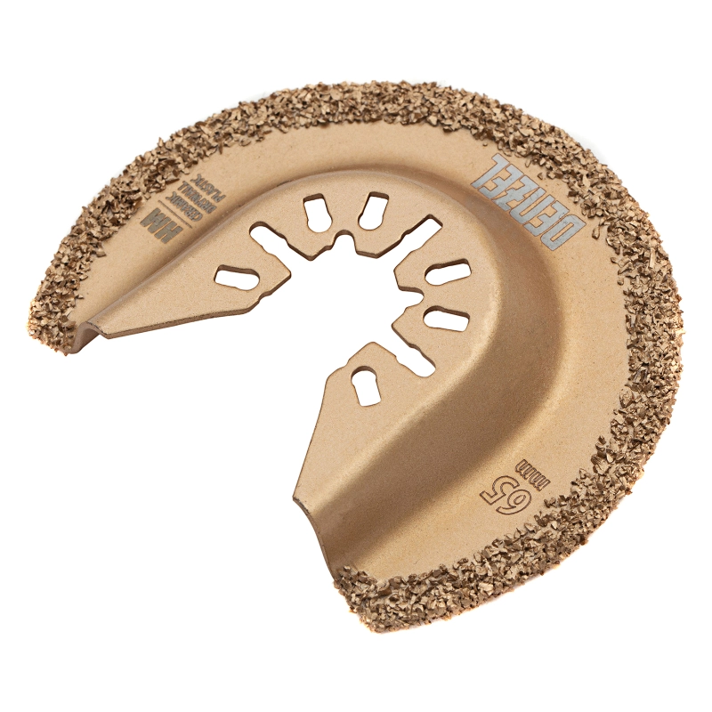 Насадка для МФИ режущая полукруг, HM, по плитке, 63 мм Denzel (782325)