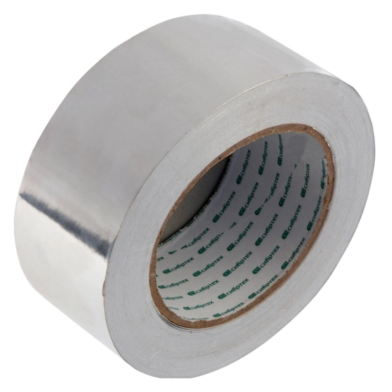 Лента клейкая алюминиевая, 50 мм х 40 м Сибртех (888145)