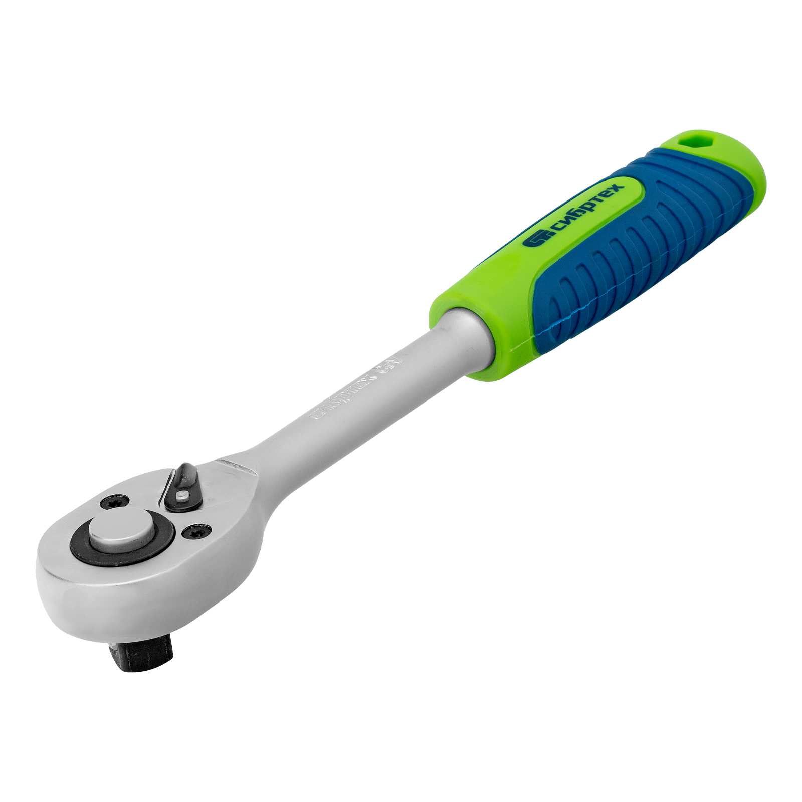 Ключ-трещотка 1/2", 45 зубьев, с быстрым сбросом, матовый хром Сибртех (14023)