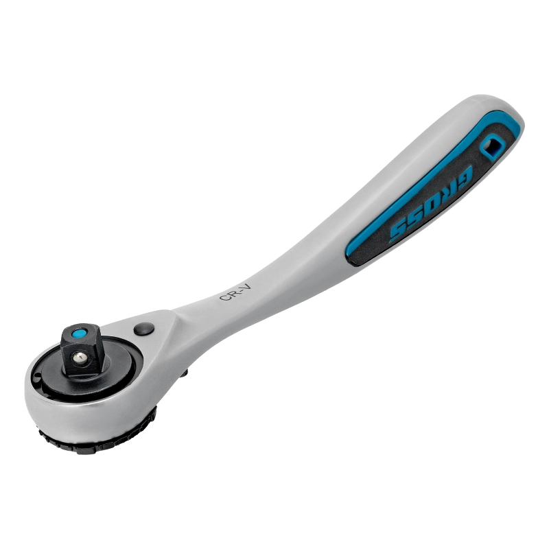 Набор торцевых головок, трещотка 120 зубьев, 3/8", CrV, 12 предметов Gross (14139)