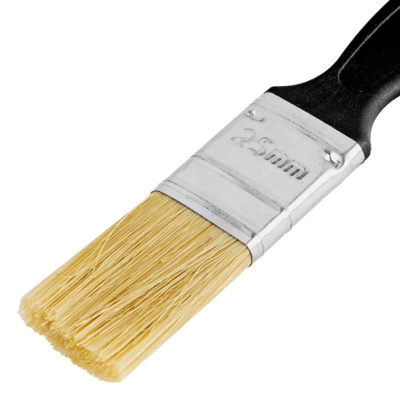 Кисть флейцевая "Стандарт", 25 х 6 мм, натуральная щетина, пластиковая ручка Сибртех (82502)