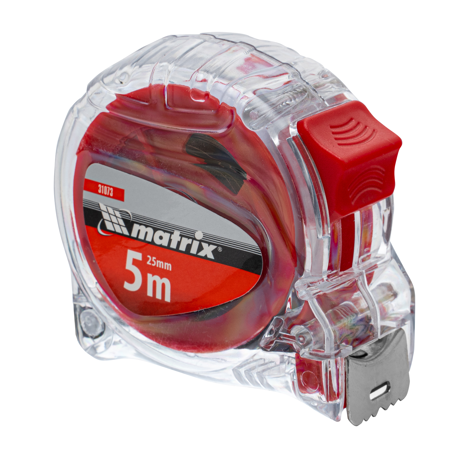 Рулетка Crystal,5 м х 25 мм,корпус из поликарбоната Matrix (31073)